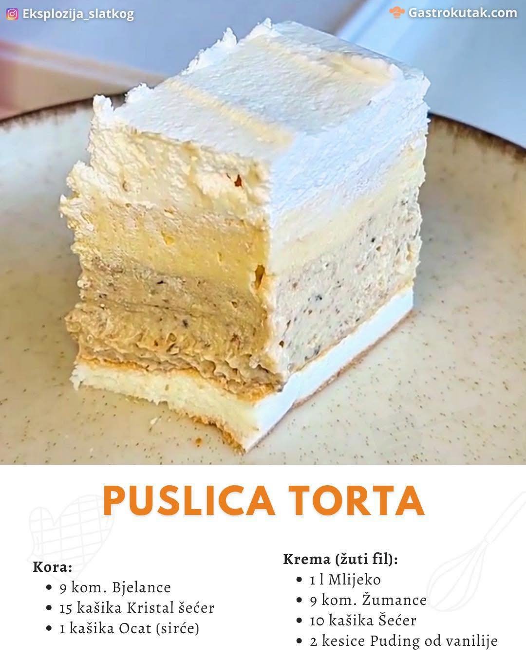 Puslica torta – Neodoljiva senzacija s orasima i kremom od vanilije