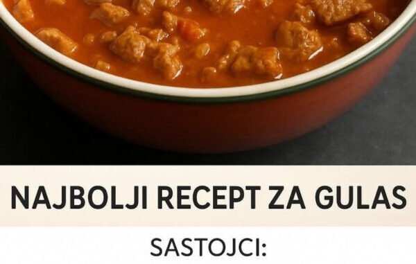 Od sastojaka će nam biti potrebno: 1 kg mesa od plećke, junetina ili govedina ( nađe se još dobre govedine u mesnicama ). Još vam treba: 4 veća luka, 3 režnja češnjaka, 2 čili papričice, 2 žlice slatke crvene paprike, 1 žlica masti, sol i svježe mljeveni papar