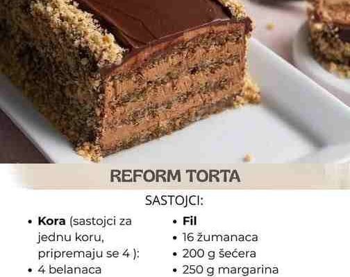 Reform torta – Odlična starinska torta s čokoladom i orasima