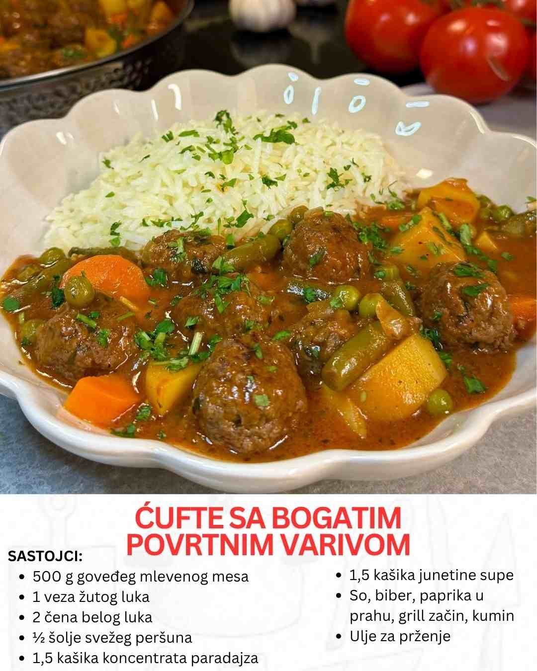 Ćufte u sosu od povrtnog variva – Jednostavno, a ukusno jelo za svaku priliku