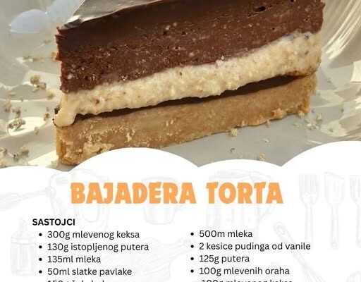 BAJADERA TORTA U NEODOLJIVOM KREMASTOM IZDANJU.