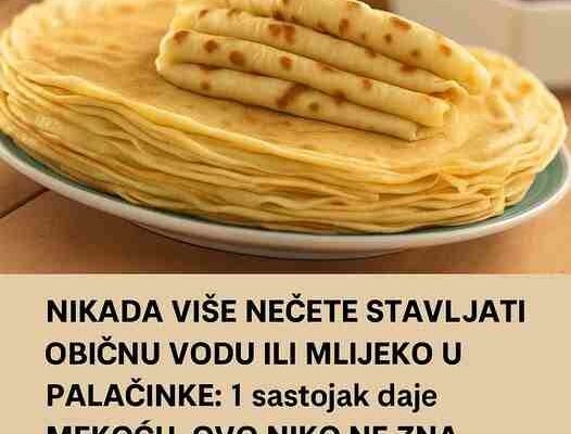 Nikada više nećete stavljati Običnu Vodu ili Mlijeko u palačinke: 1 sastojak daje mekoću, ovo niko ne zna