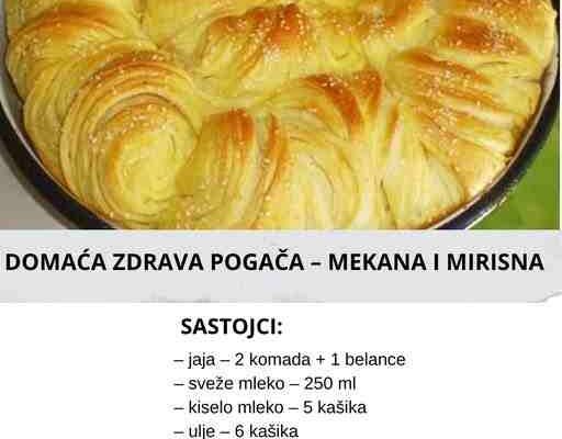 DOMAĆA ZDRAVA POGAČA – MEKANA I MIRISNA