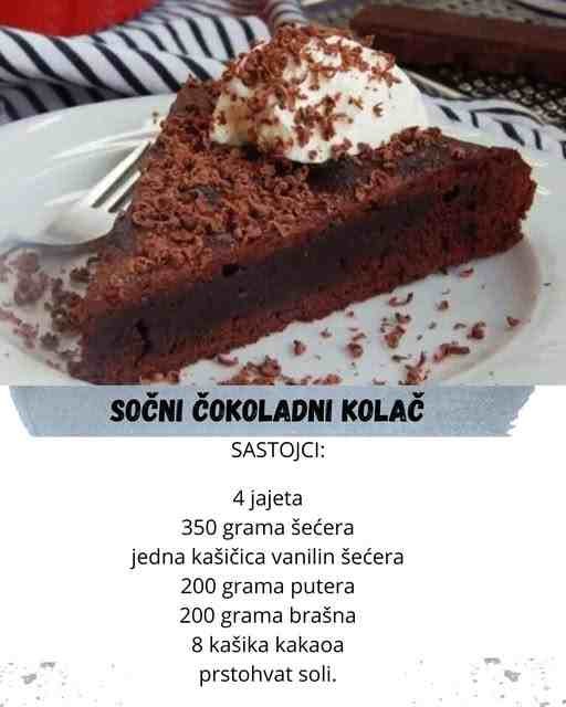Gotovo za pola sata: Sočni čokoladni kolač koji svi obožavaju!