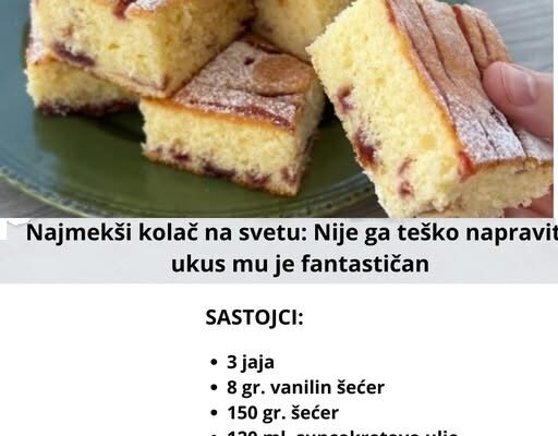 Najmekši kolač na svetu: Nije ga teško napraviti, ukus mu je fantastičan