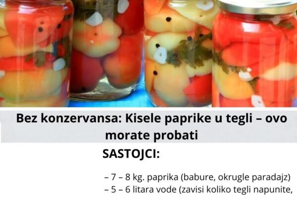Bez konzervansa: Kisele paprike u tegli – ovo morate probati