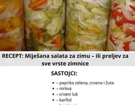 RECEPT: Miješana salata za zimu – ili preljev za sve vrste zimnice.