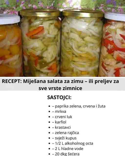 RECEPT: Miješana salata za zimu – ili preljev za sve vrste zimnice.