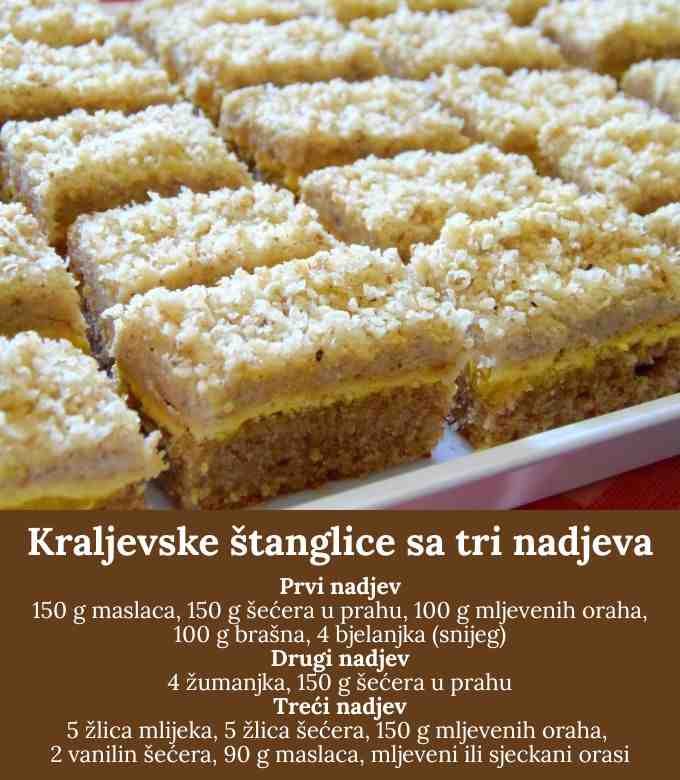 Kraljevske štanglice sa tri nadjeva