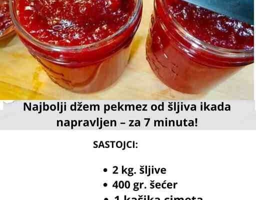 Najbolji džem pekmez od šljiva ikada napravljen – za 7 minuta!