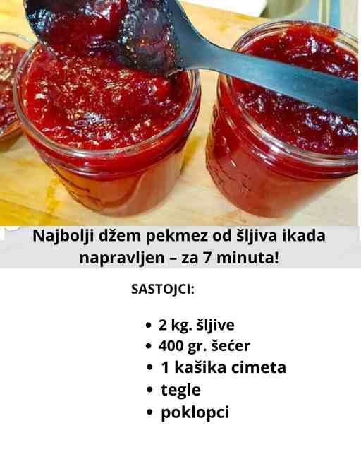 Najbolji džem pekmez od šljiva ikada napravljen – za 7 minuta!