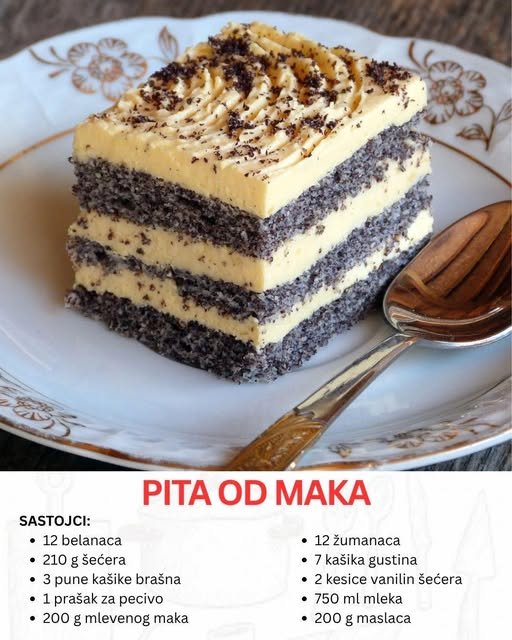 Pita od maka kao iz POSLASTIČARNICE – Jednostavan recept za prazničnu poslasticu!