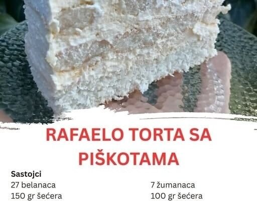 Rafaelo torta sa piškotama – Slatka čarolija koju morate probati!