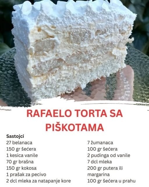 Rafaelo torta sa piškotama – Slatka čarolija koju morate probati!