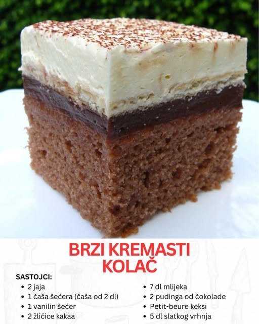 Brzi kremasti kolač: Jednostavan recept koji svako može savladati!