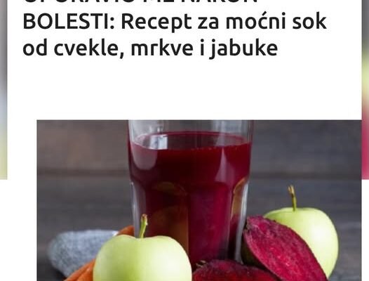 OPORAVIO ME NAKON BOLESTI: Recept za moćni sok od cvekle, mrkve i jabuke