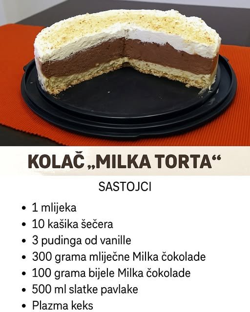 MILKA T0RTA BEZ PEČENJA…