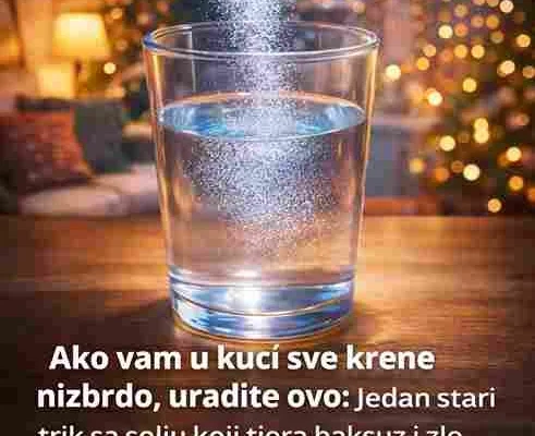 Narodno vjerovanje i simbolika U narodnoj tradiciji, so simbolizira čistoću, zaštitu i stabilnost. Zbog toga se često koristila u raznim ritualima zaštite doma i porodice. Iako nema naučnih dokaza za ove tvrdnje, mnogi i danas tvrde da im ovaj jednostavan postupak donosi osjećaj mira i psihološkog olakšanja. Zaključak Ovaj stari trik sa solju i danas živi u mnogim domovima kao simbol nade i zaštite. Bez obzira na vjerovanje, mnogima pomaže da se osjećaju smirenije i pozitivnije u svom prostoru.